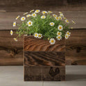 Rustic Wood Farmhouse Crock Rooster Planter, Handmade 100% Reclaimed Wood