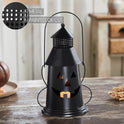 Black Metal Jack-o'-Lantern Halloween Tealight and Votive Candle Holder 12" – alternate angle