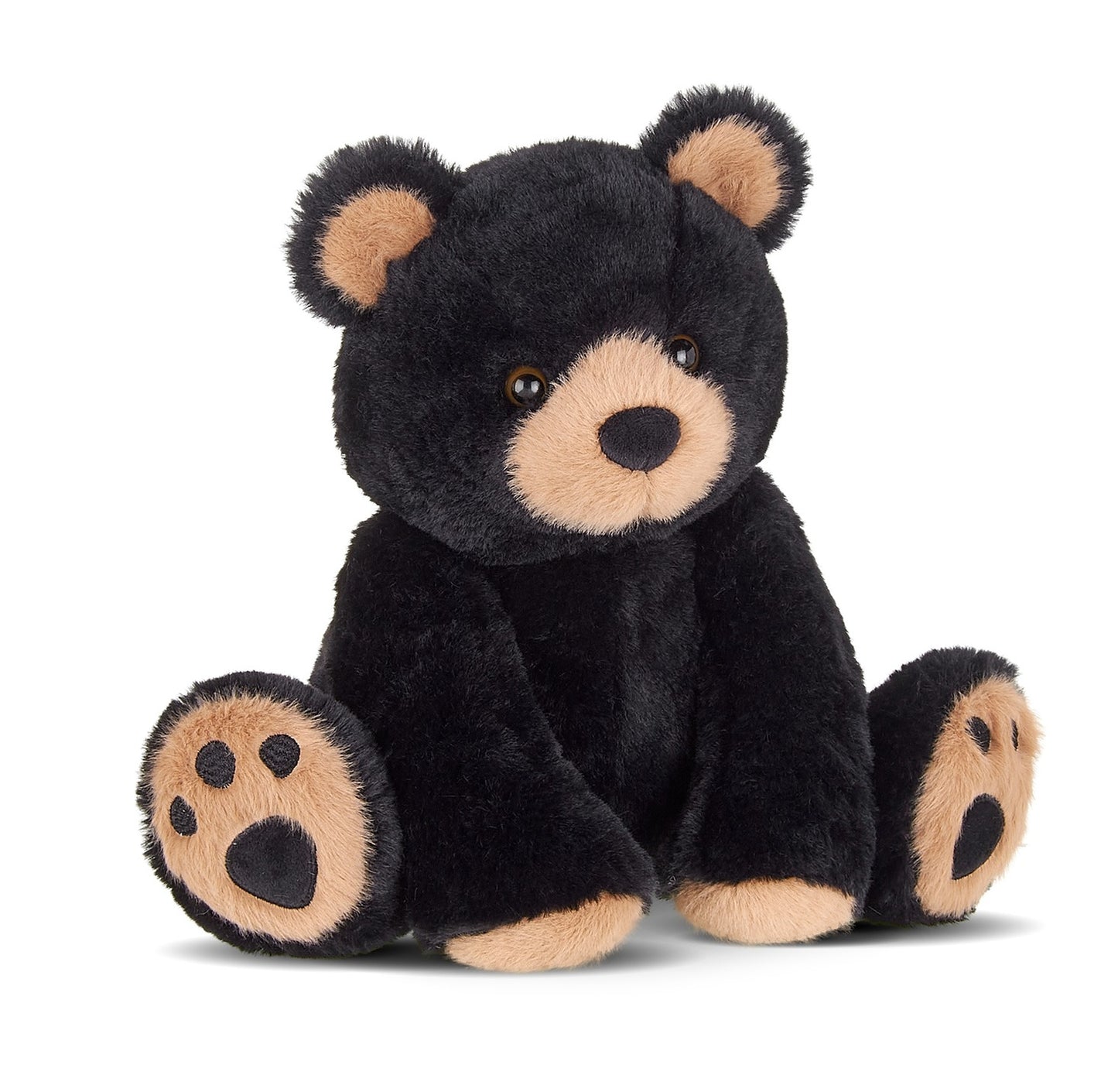 Bearington Collection Soft Plush Woody the Black Bear, 10 1/2" Stuffed Animal
