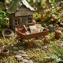 Miniature Rusted Metal Primitive Wagon with Star Wheels Fairy Garden Mini Decor