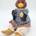 Barnyard Farmhouse Friends Dangle Legs Chicken 12" Plush Hen Fabric Shelf Sitter