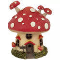 Whimsical Toadstool Fairy Garden Light Up Home, 8" LED Mushroom House