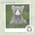 World's Softest Lushee Karing Kitten Large Soft Plush 16" Gray and White Cat