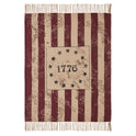 Colonial 1776 Betsy Ross Stars Americana Woven Fringed Throw Blanket, 50" X 60"