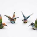 Flying Hummingbird Miniature Resin Colorful Figurines, Set of 4