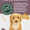 Living Nature Golden Retriever Plush Toy, 8" Dog, Eco-Friendly