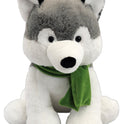 Beverly Hills Teddy Bear Co. Large Winter Cozies Hugger Husky Dog, 14" Plush