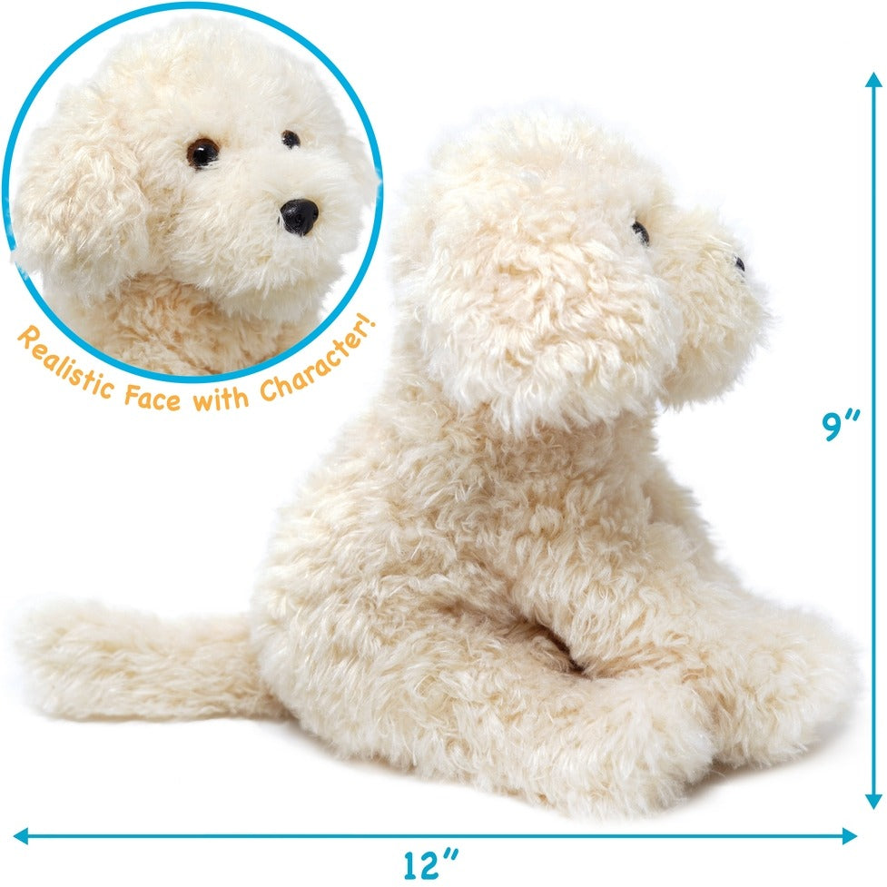 Luka the Labradoodle 12 Inch Stuffed Animal Plush Puppy Dog, Cream