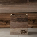 Rustic Wood Farmhouse Crock Pig Planter, Handmade 100% Reclaimed Wood
