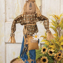 Billy the Gardener Standing Posable Scarecrow On Base, Primitive Fall Decor