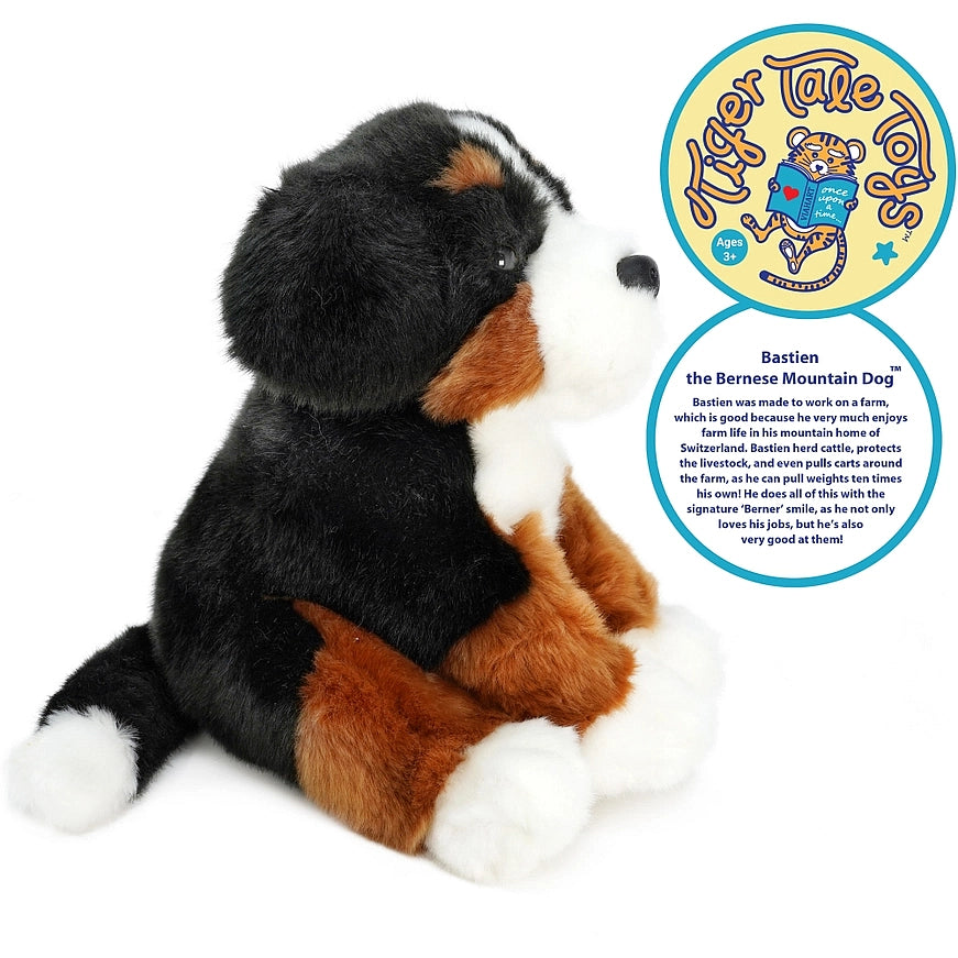 Bastien the Bernese Mountain Dog Plush Stuffed Puppy, Viahart