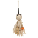 Primitive Halloween Hanging Ghost with "Trick or Treat" Bag and Pumpkin