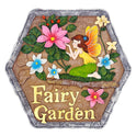 Fairy Kisses and Flowers Garden Colorful, Whimsical Stepping Stone, 9.5"