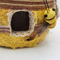 Honeycomb Hideaway Yellow Beehive Felt and Fabric 6" Birdhouse