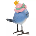 Miniature Colorful Spring 3" Resin and Metal Birds, Set of 2