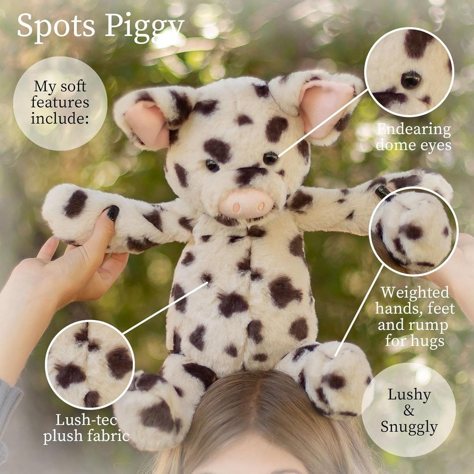 World's Softest Lushee Plush 16 Inch Spots Piggy, Stuffed Animal Pig