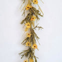Country Farmhouse Rustic Yellow Daisy Floral Garland Artificial Flowers 48" Swag