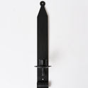 Hand-Forged Primitive Black Iron Wall Sconce Taper Candle Holder, 13.75"