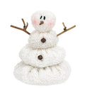 Melting Sherpa Plush Snowman, Festive Winter Holiday 6" Shelf Sitter