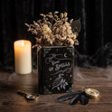 The Book of Spells Small Ceramic Vase – 5" Gothic Raven Halloween, Gothic Accent
