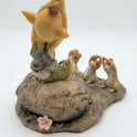 Mini Pixie Teaching Mice Yoga Figurine - Fairy Garden Terrarium Decor
