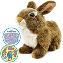 Brigid The Brown Bunny Rabbit, 10" Plush Soft Stuffed Animal, Viahart