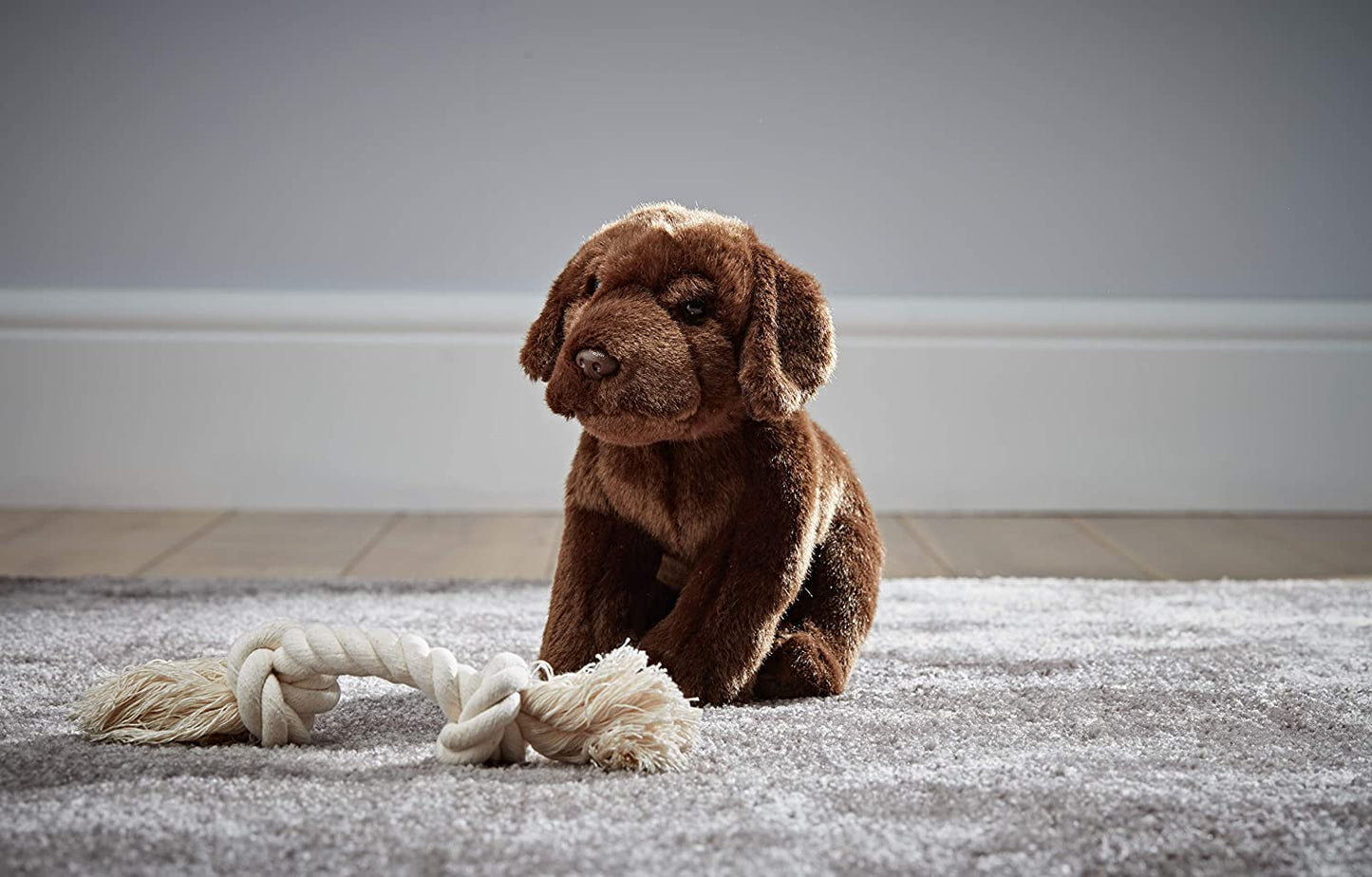 Living Nature Chocolate Labrador Plush, 8" Dog, Eco-Friendly