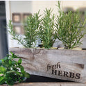 Handmade Reclaimed Wood Rustic Herb Planter, 14" Trough Planting Box