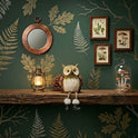 Hand-Crafted Sisal and Jute Wise Woodland Owl 12" Shelf Sitter in Light Green