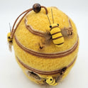 Honeycomb Hideaway Yellow Beehive Felt and Fabric 6" Birdhouse
