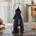 Black Metal Jack-o'-Lantern Halloween Tealight and Votive Candle Holder 12" – different angle