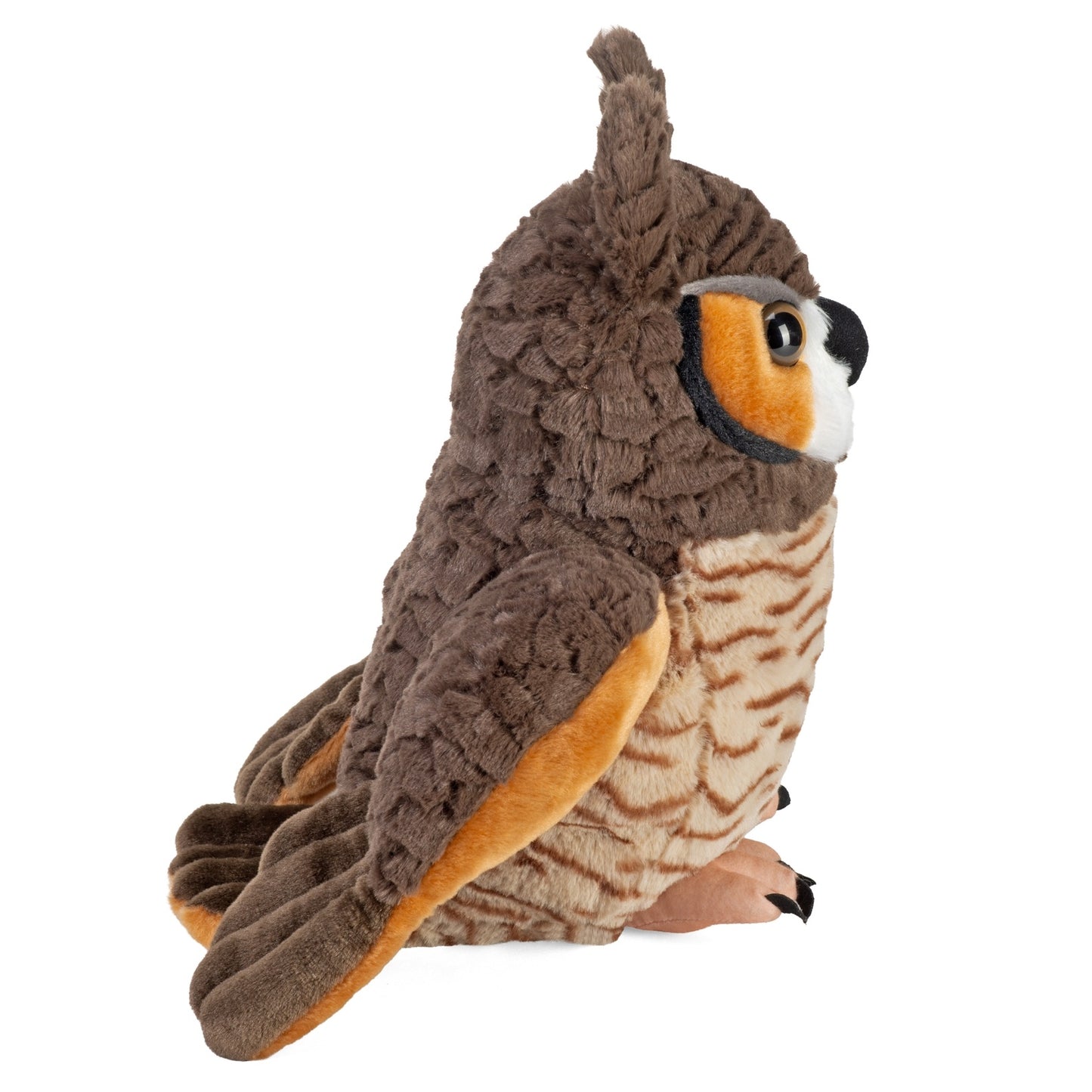 Great Horned Owl Realistic Plush, 12" Stuffed Animal, Wild Republic Cuddlekins
