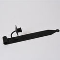 Hand-Forged Primitive Black Iron Wall Sconce Taper Candle Holder, 13.75"