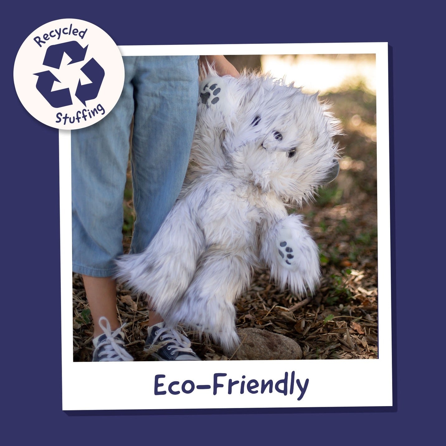 FLUFF’UMS Eddy the Yeti, Large 18" Soft Plush by Beverly Hills Teddy Bear Co.