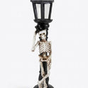 Halloween Top Hat Skeleton 12" Victorian Gothic Lamp Post with Light