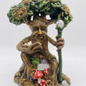 Miniature Reading Grandfather Tree Forest Wizard, Tree-Ent Fairy Garden Figurine