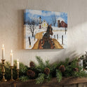 Billy Jacobs "Sleigh Bells Ring" Canvas Wall Art 12x16 Rustic Winter Farmhouse
