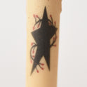 Primitive Star and Pip Berries 7" Led Timer Taper Candle and Black Holder Set