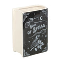 The Book of Spells Small Ceramic Vase – 5" Gothic Raven Halloween, Gothic Accent