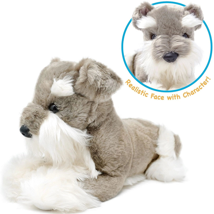 Siegfried the Schnauzer 12" Plush Puppy Dog, Stuffed Animal, Viahart
