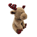 Beverly Hills Teddy Bear Co. Large Winter Cozies Plaid Monty Moose, 14" Plush