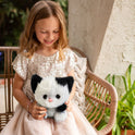 Beverly Hills Teddy Bear Co Shimmers Kitten, 9" Plush Black and White Cat