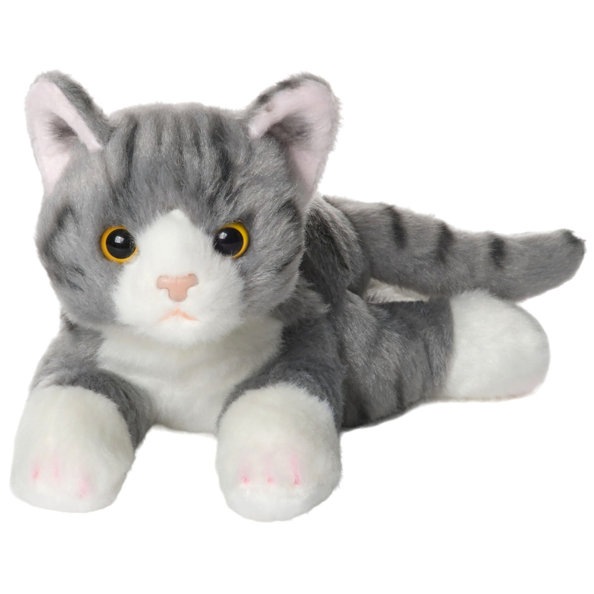 Lil' Socks Gray Tabby Cat Plush 8" Kitten by Bearington Collection