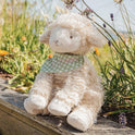 Bunnies By the Bay Shep the Sheep in Green Check Scarf, Plush Stuffed Animal