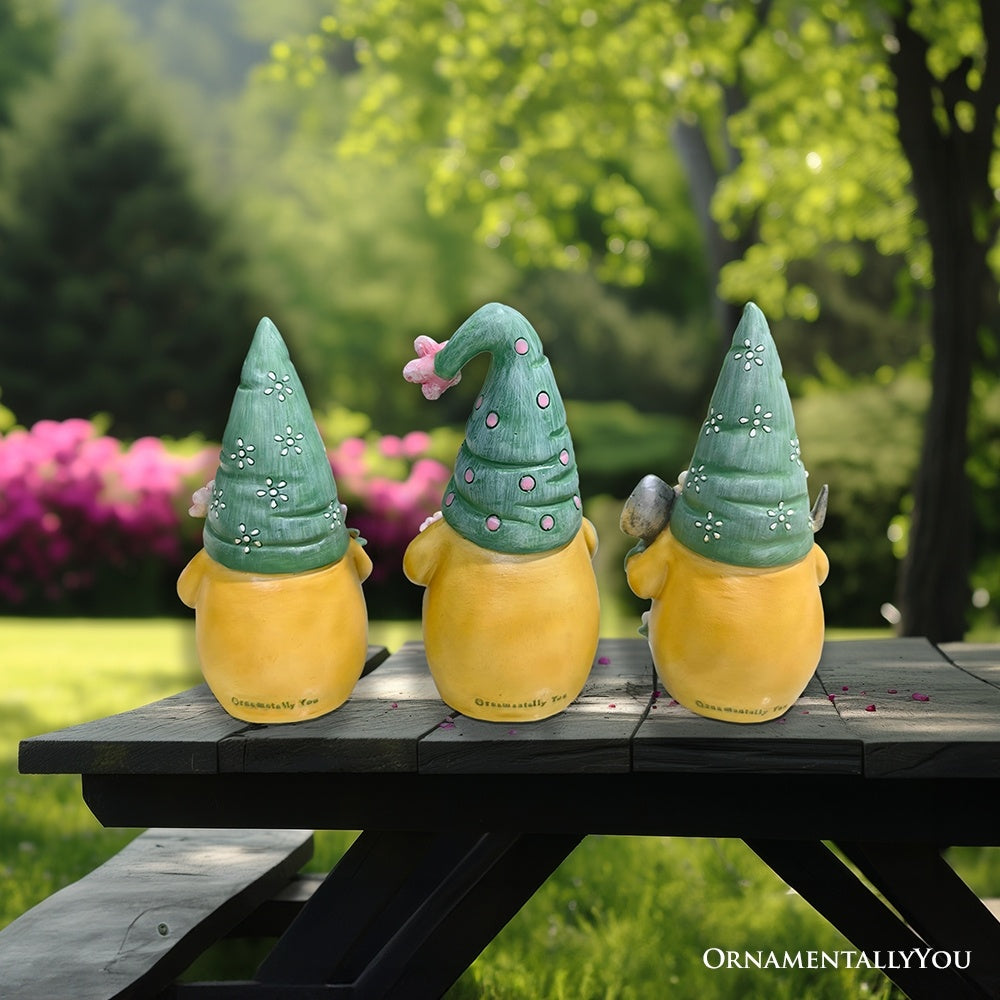 Garden Guardians Set of Three 6" Colorful Gardening Gnome Figurines