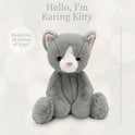 World's Softest Lushee Karing Kitten Large Soft Plush 16" Gray and White Cat