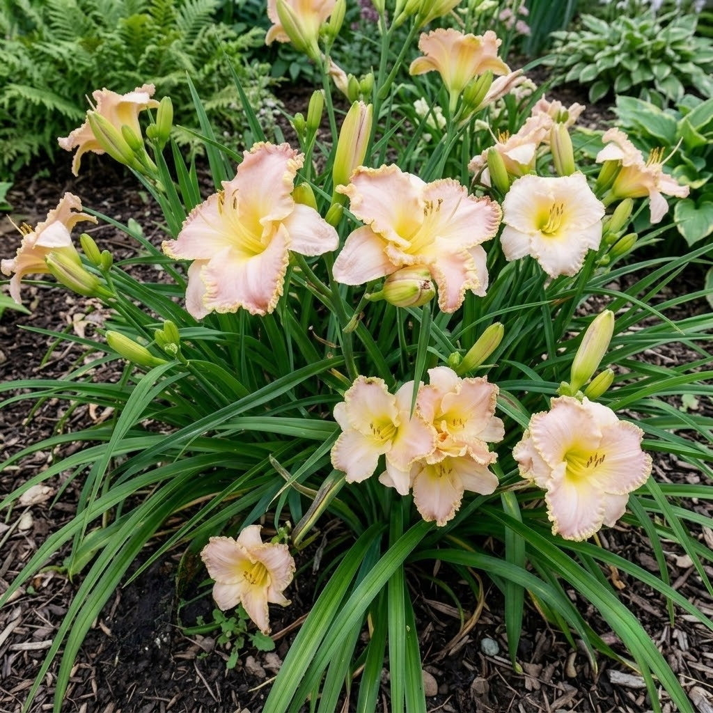 Daylily 'Enchanted April' 5 1/2" Pink Lavender Blooms on 24" Flower Scapes