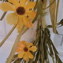 Country Farmhouse Rustic Yellow Daisy Floral Garland Artificial Flowers 48" Swag