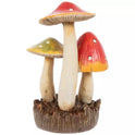 Toadstool Mushrooms Trio, Red and Green with Polka Dots, Fairy Garden Statuette