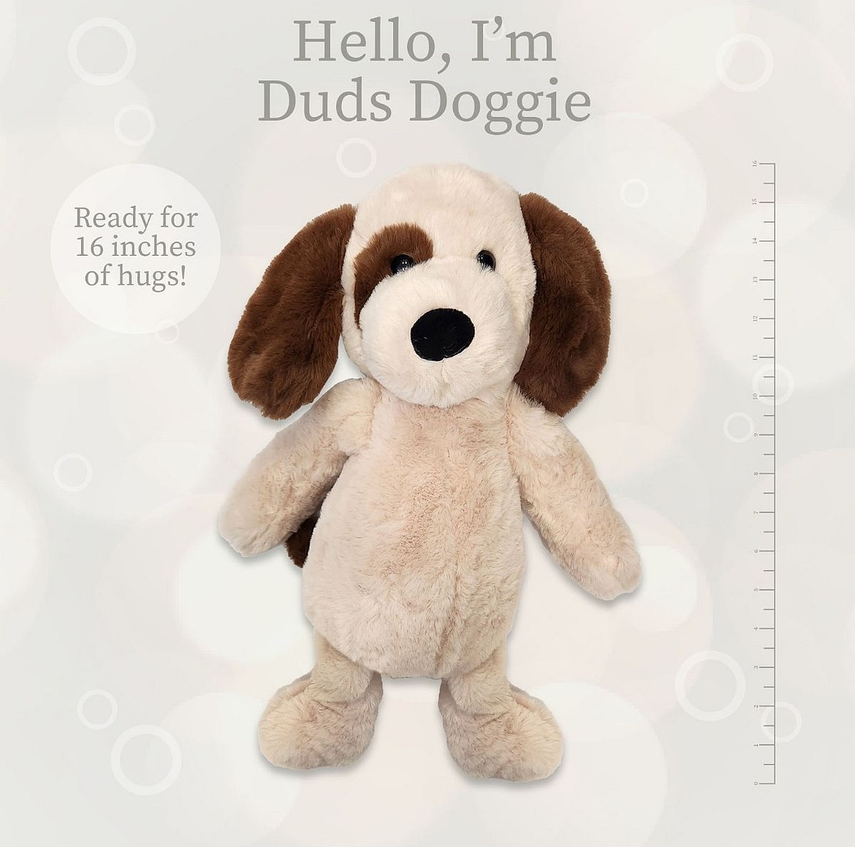 World's Softest Plush Duds Doggie, Lushee, Large, 16" Stuffed Animal Puppy Dog